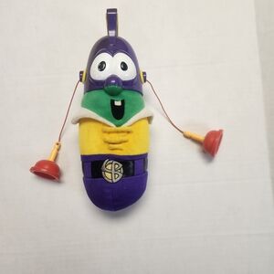 Vintage Veggie Tales Larry Boy Super Suction Ears And He Talks